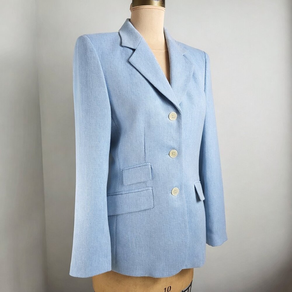 Brooks Brothers Powder Blue Herringbone Blazer – NWT – Size 4